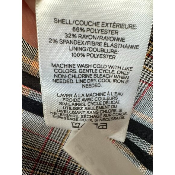 Express Womens Plaid Blazer XS Stretch Gray Scrunched Sleeve - Picture 4 of 13